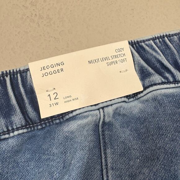 American Eagle 12 Long Cozy Next Level Stretch Jogger Jegging Blue Super Soft - Picture 10 of 12
